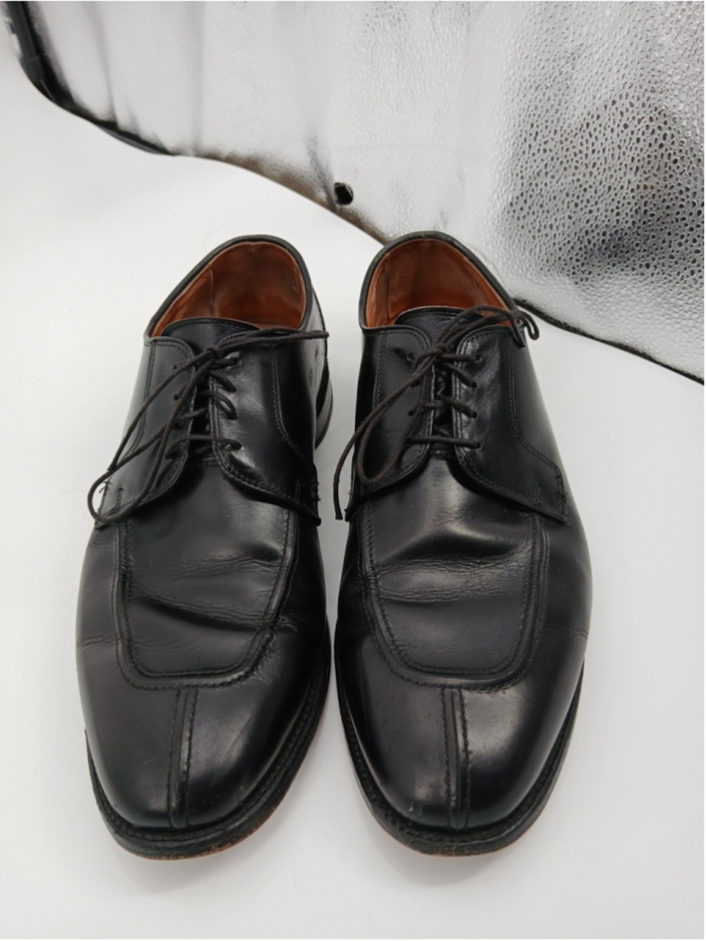 Allen Edmonds Hancock Men's Split Toe Dress Shoes Size 11.5 Leather Black